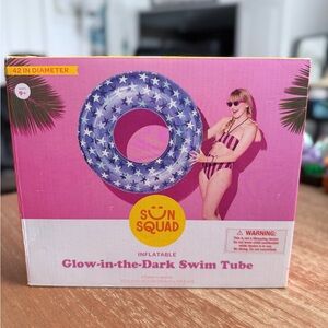 Sun Squad Glow in the dark Inflatable Swim Tube 42 inches diameter